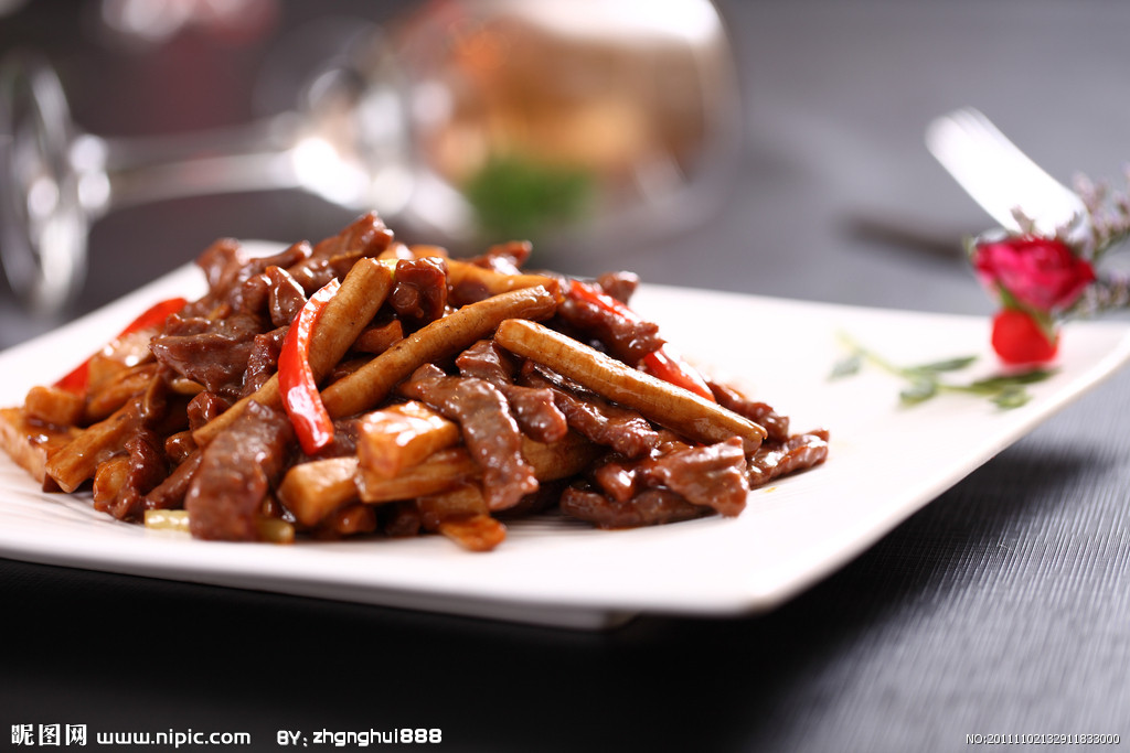 烧汁珍菌爆牛柳