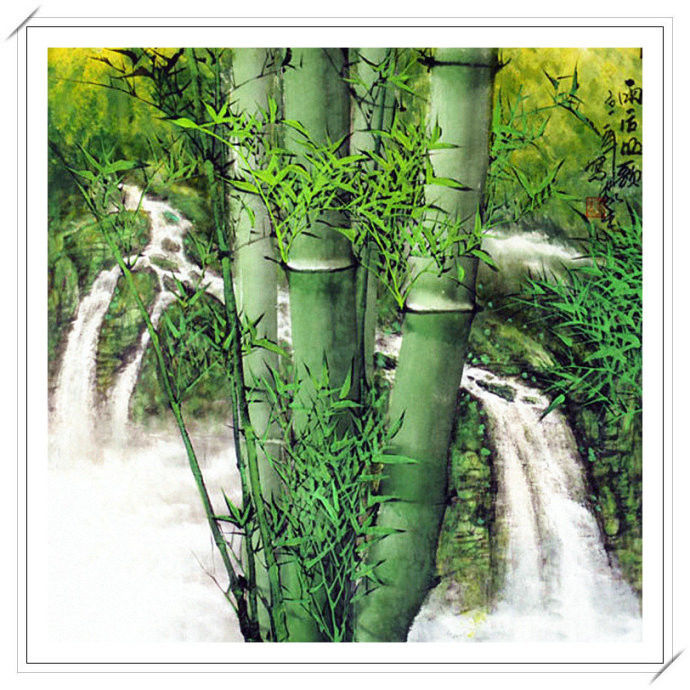 清高亮节 -- 刘家生新竹山水画 - 淡泊 - 淡泊
