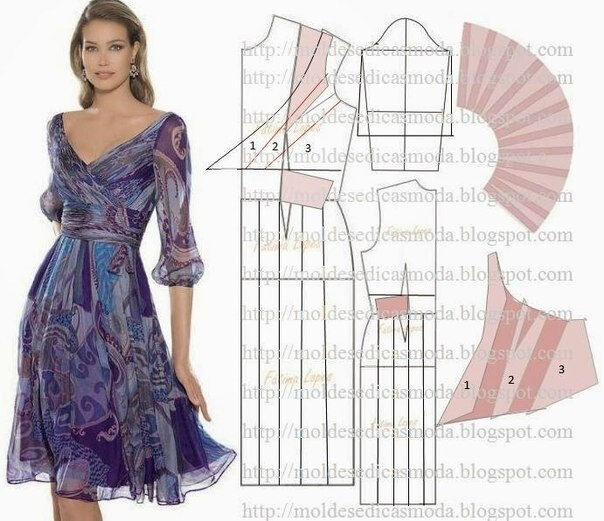 платье выкройка (604x521, 217Kb)