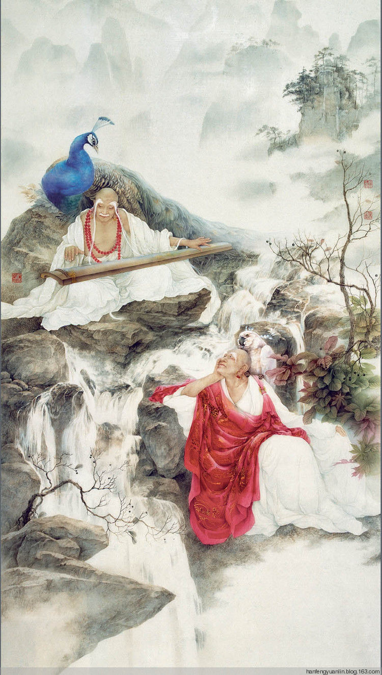 纪淑文、邱皓 、邱月母女工笔作品(1) - 山野村夫 - 山野村夫