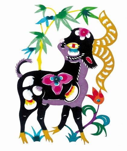 【潇洒艺术-276】请您欣赏：羊年剪纸 - 潇洒如风 - 潇洒天地 如意家园