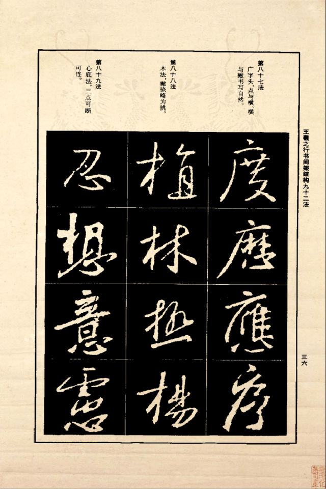 王羲之行书间架结构92法（正版） - 香儿 - xianger