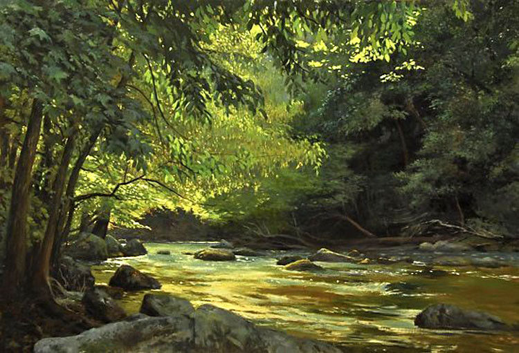 加拿大 Lili Anne Laurin 的风景画欣赏（横） - 韵湖佳境 - “韵湖佳境”欢迎您