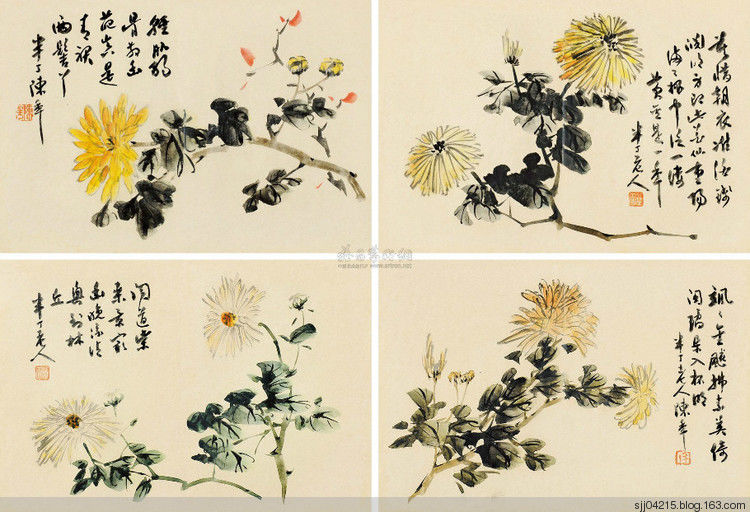 陈半丁 菊花作品精选集（2） - 云破月来花弄影 - 云破月来花弄影