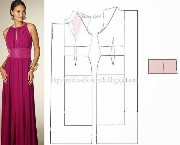 платье выкройка40 (604x487, 96Kb)