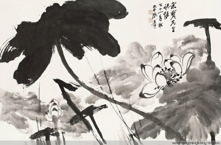张大千 荷花作品欣赏 - wangchangzhengb - wangchangzhengb的博客