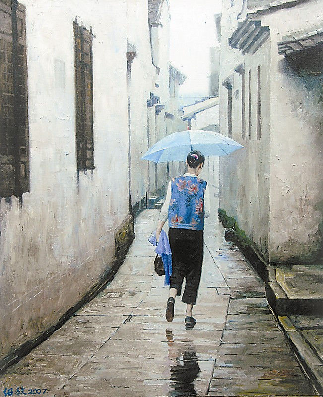 人体油画：何绍教作品 - 玉郎 - 心有快乐事 分享有缘人