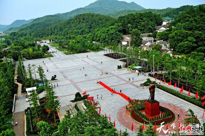 航拍毛主席故居鈥斺斏厣