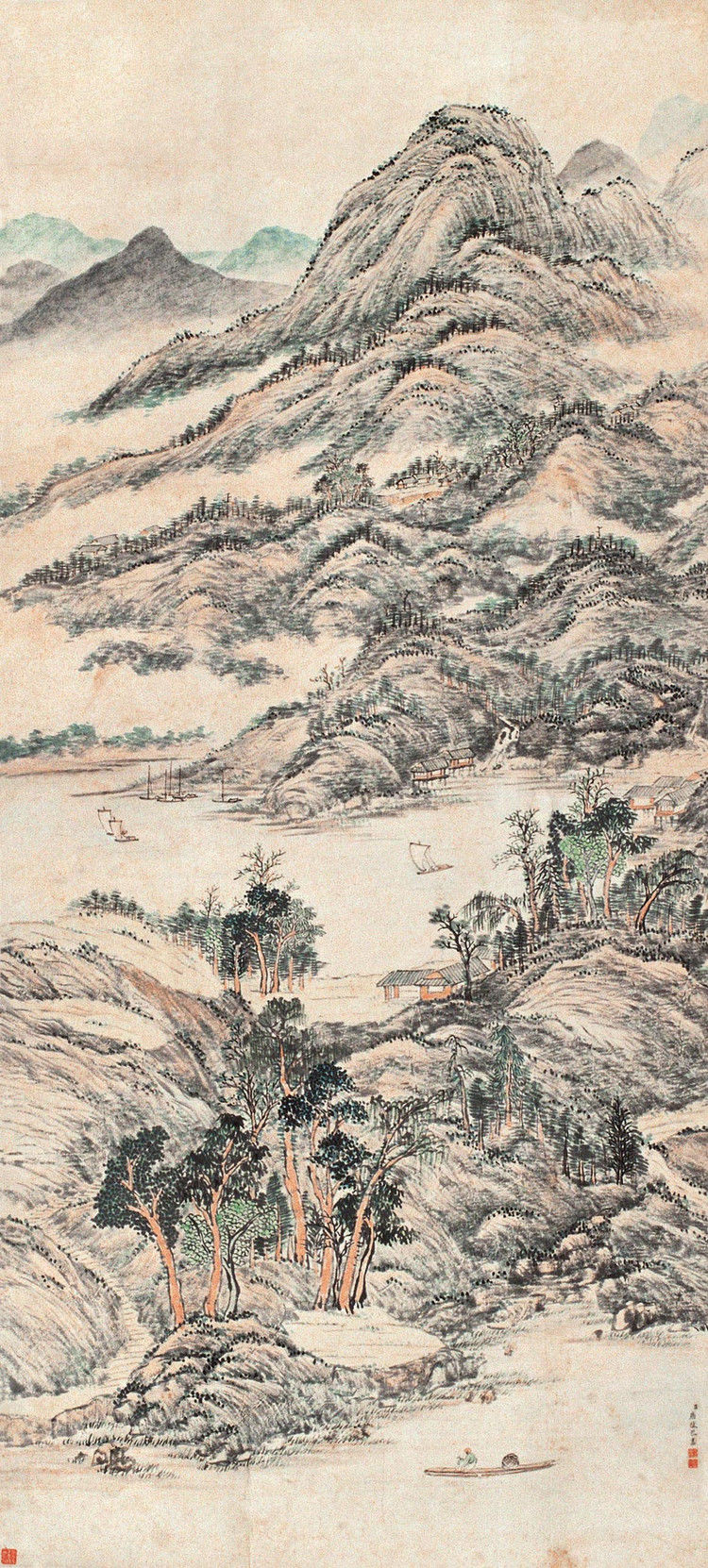 唐岱（清）山水作品欣赏 - wangchangzhengb - wangchangzhengb的博客
