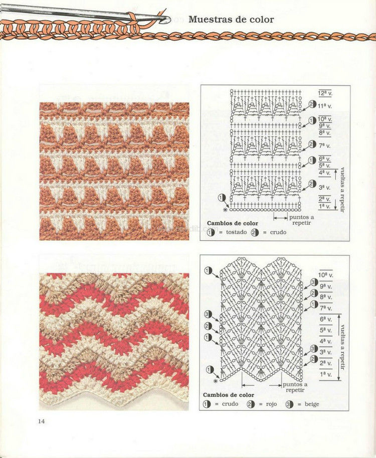 al ganchillo_Muestras（钩针花样） - 壹一 - 壹一的博客