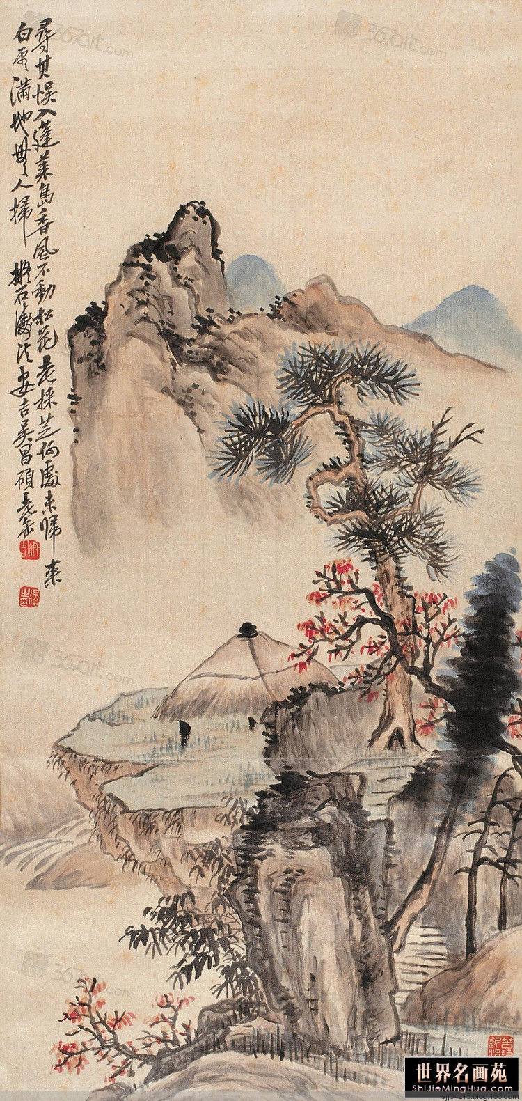 吴昌硕罕见的山水作品（4） - 云破月来花弄影 - 云破月来花弄影