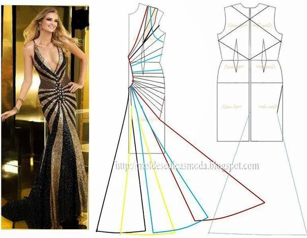 платье выкройка39 (604x468, 190Kb)