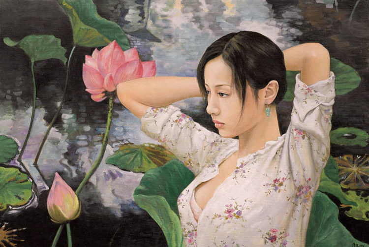 陈漫天的美女油画作品。 - │Icê Blüe│ - ∑xtent°∧rt，