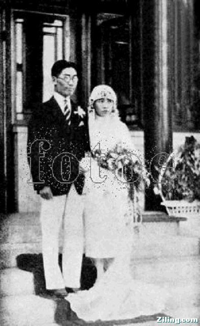 1929年，作家冰心与吴文藻结婚照.jpg