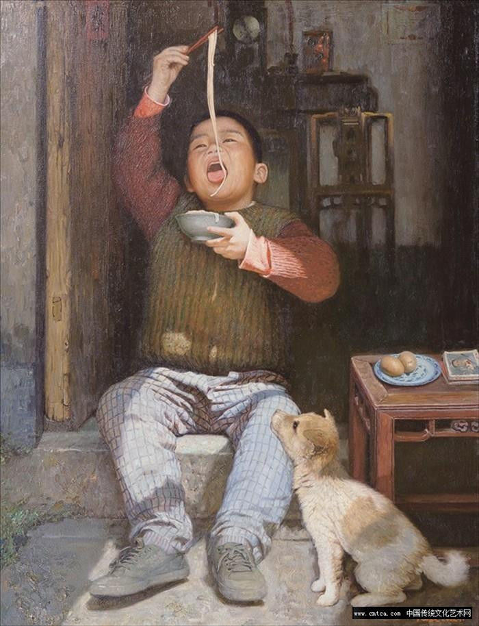 人体油画：何绍教作品 - 玉郎 - 心有快乐事 分享有缘人