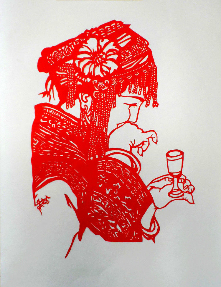 醉红颜【心无锁剪纸】 - 心无锁 - 心无锁的博客