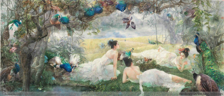 纪淑文、邱皓 、邱月母女工笔作品(1) - 山野村夫 - 山野村夫