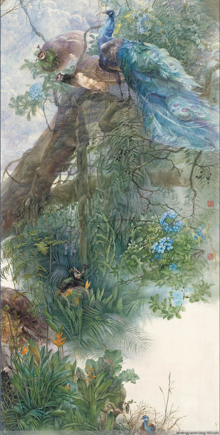 纪淑文、邱皓 、邱月母女工笔作品(1) - 山野村夫 - 山野村夫