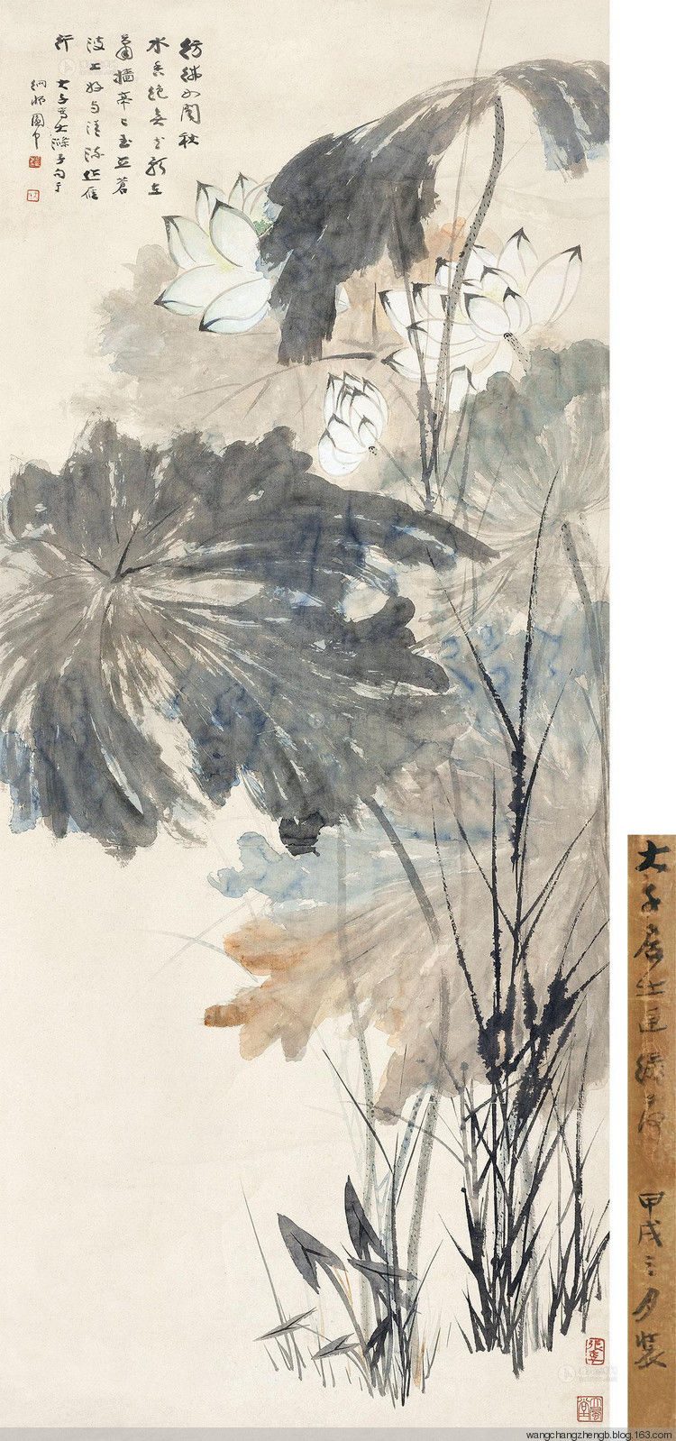 张大千 荷花作品欣赏 - wangchangzhengb - wangchangzhengb的博客