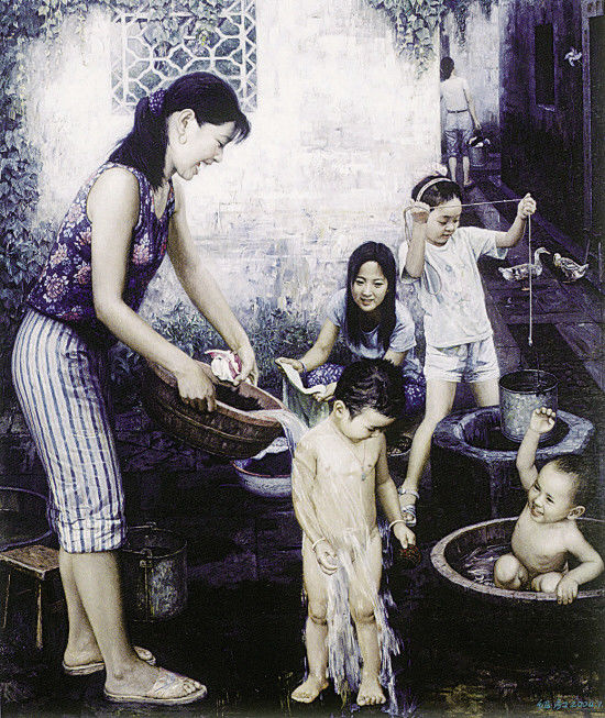 人体油画：何绍教作品 - 玉郎 - 心有快乐事 分享有缘人