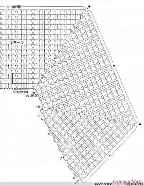 俄网的钩针基础教程（十）：如何进行插肩钩织 - maomao - 我随心动