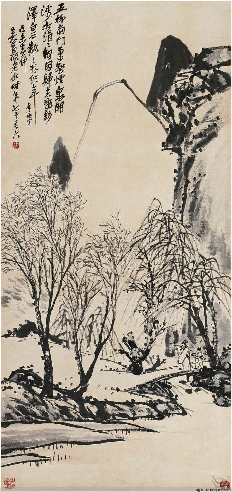 吴昌硕罕见的山水作品（4） - 云破月来花弄影 - 云破月来花弄影