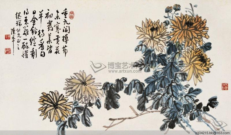 陈半丁 菊花作品精选集（3） - 云破月来花弄影 - 云破月来花弄影