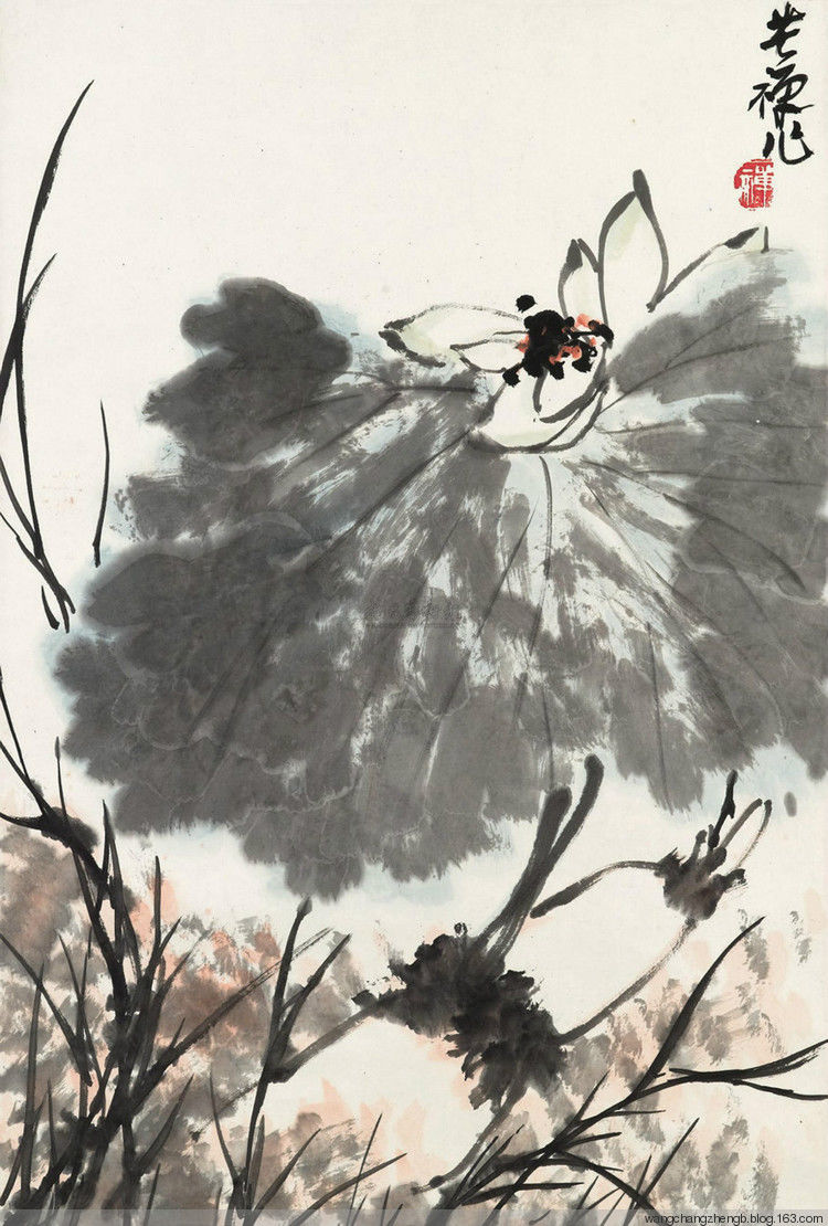 李苦禅 荷花作品欣赏 - wangchangzhengb - wangchangzhengb的博客