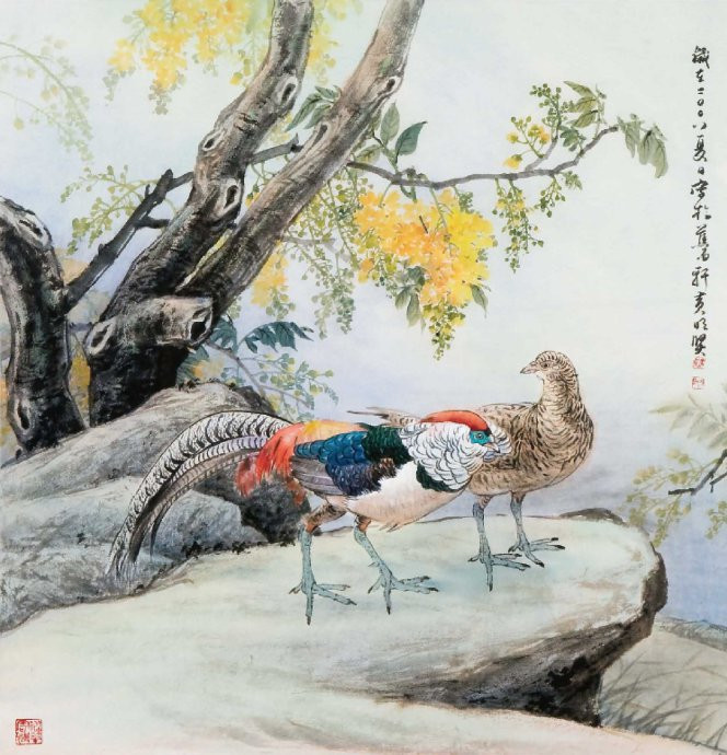 花鸟世界梦亦香│台湾国画大师黄明贤作品。 - │Icê Blüe│ - ∑xtent°∧rt，2011