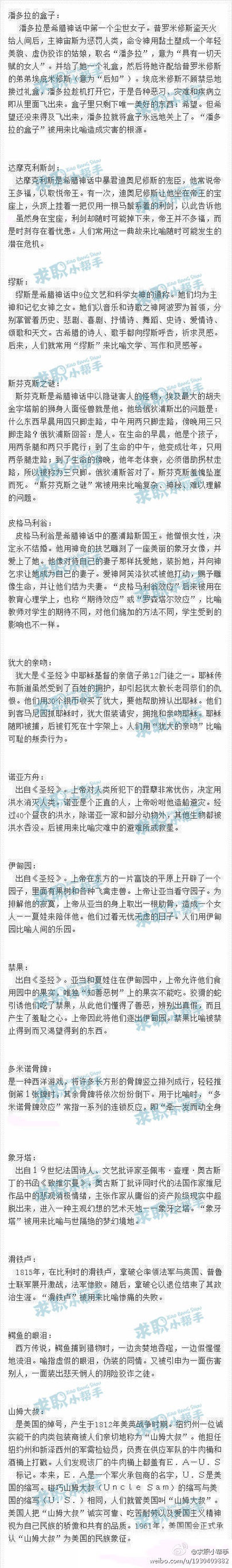 十五个必知外国典故 - 水心云影 - 水心云影的博客