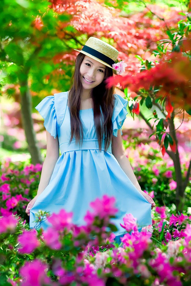 穿蓝裙子花样女生[10P] - 雁飞墨行 - 雁飞墨行