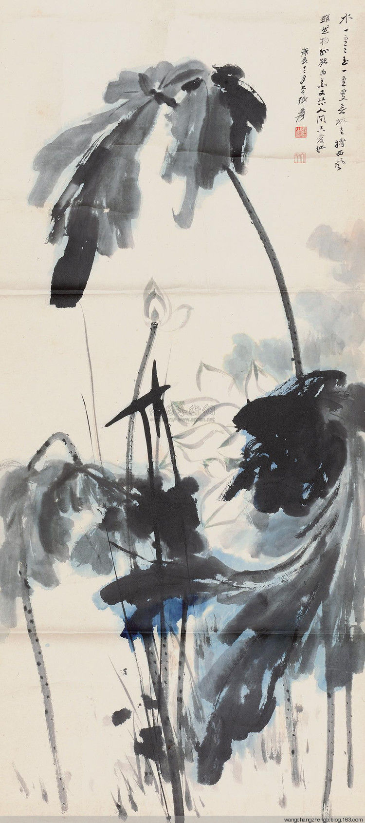 张大千 荷花作品欣赏 - wangchangzhengb - wangchangzhengb的博客