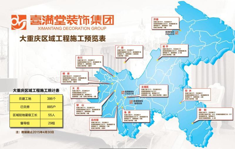 “重庆喜满堂装饰集团”家装巨头全面部署大重庆家居战