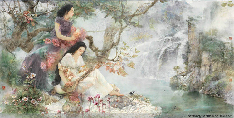 纪淑文、邱皓 、邱月母女工笔作品(1) - 山野村夫 - 山野村夫