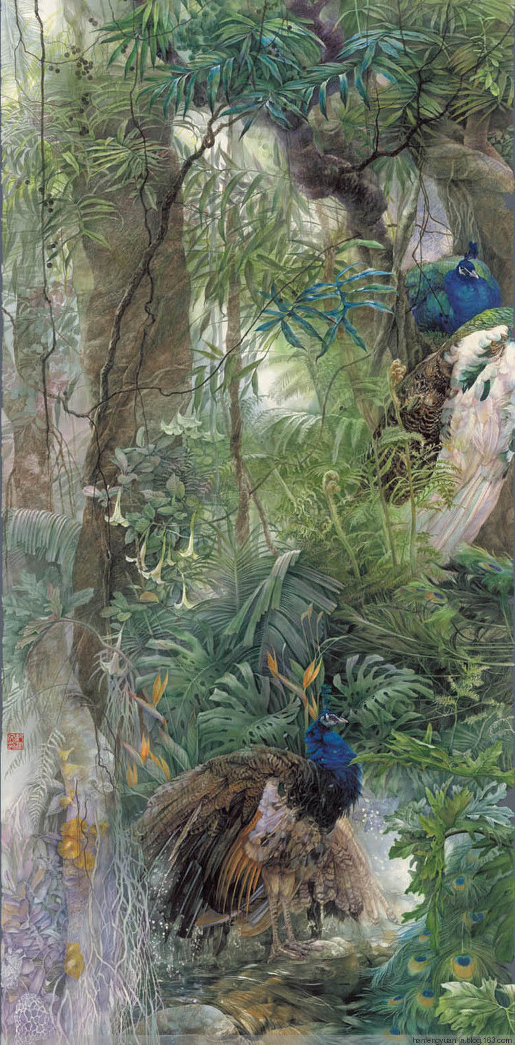 纪淑文、邱皓 、邱月母女工笔作品(1) - 山野村夫 - 山野村夫