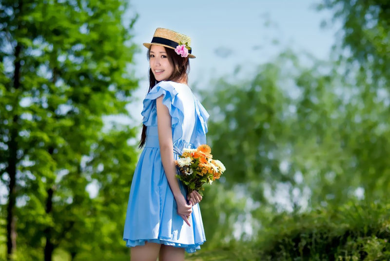 穿蓝裙子花样女生[10P] - 雁飞墨行 - 雁飞墨行