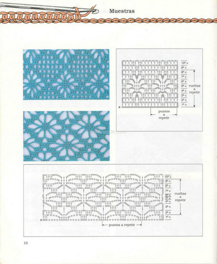 al ganchillo_Muestras（钩针花样） - 壹一 - 壹一的博客