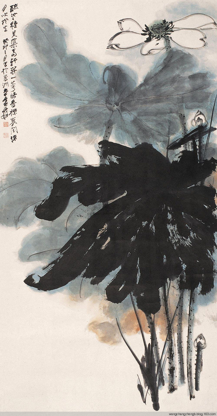 张大千 荷花作品欣赏 - wangchangzhengb - wangchangzhengb的博客