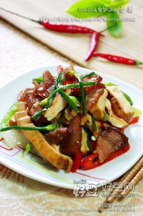 潇湘风味的韭花香干炒腊肉