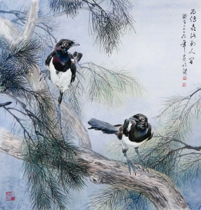 花鸟世界梦亦香│台湾国画大师黄明贤作品。 - │Icê Blüe│ - ∑xtent°∧rt，2011