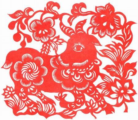 【潇洒艺术-276】请您欣赏：羊年剪纸 - 潇洒如风 - 潇洒天地 如意家园