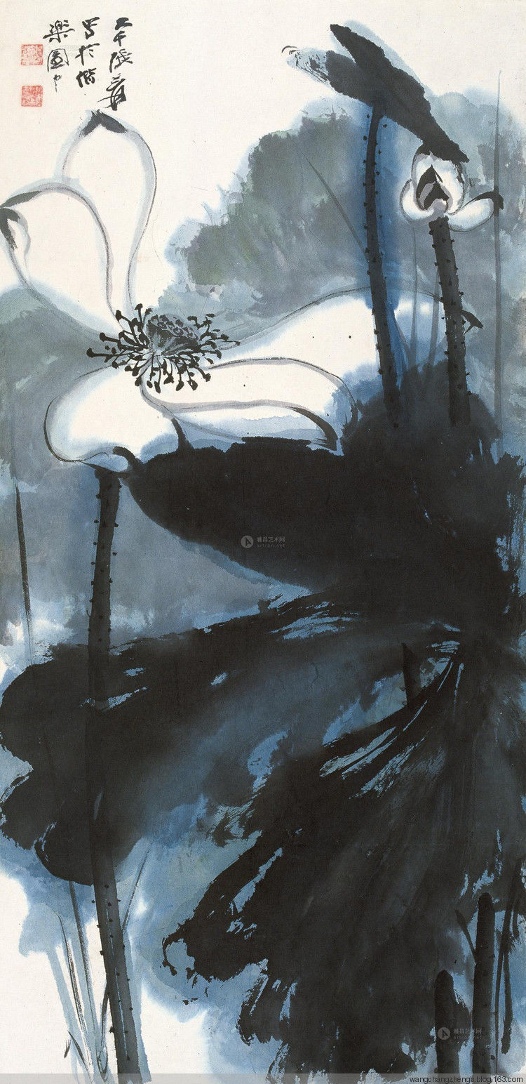 张大千 荷花作品欣赏 - wangchangzhengb - wangchangzhengb的博客