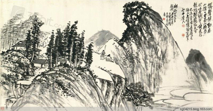 吴昌硕罕见的山水作品（4） - 云破月来花弄影 - 云破月来花弄影