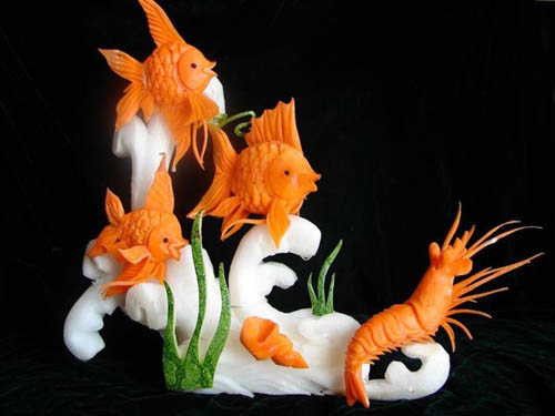 精美食品雕刻艺术奇芭 - 