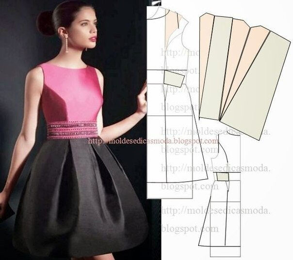 платье выкройка43 (604x537, 160Kb)