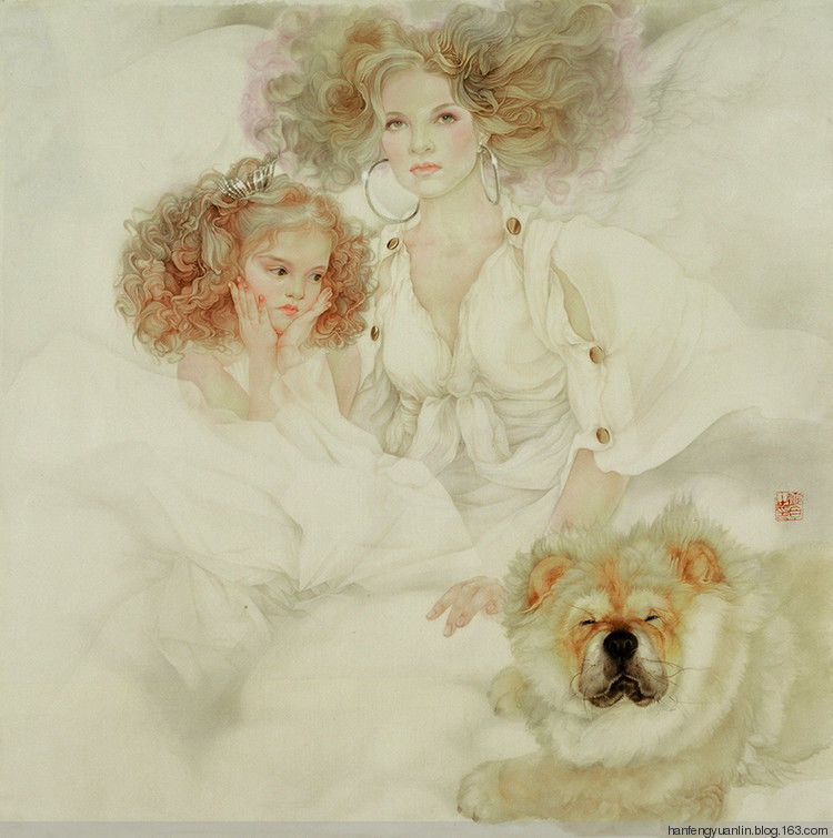 纪淑文、邱皓 、邱月母女工笔作品(1) - 山野村夫 - 山野村夫