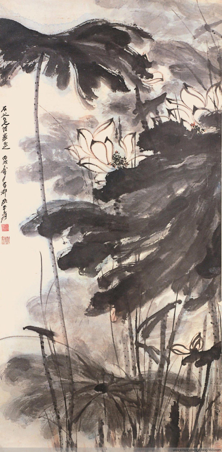 张大千 荷花作品欣赏 - wangchangzhengb - wangchangzhengb的博客