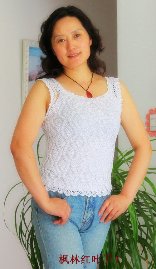 漂亮的菠萝小白背心 - 枫林红叶 - 枫林红叶的博客
