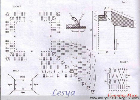 俄网的钩针基础教程（十）：如何进行插肩钩织 - maomao - 我随心动