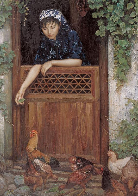 人体油画：何绍教作品 - 玉郎 - 心有快乐事 分享有缘人